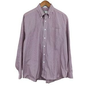 Fairway & Greene The Club Shirt Red‎ Striped Button Down Shirt L